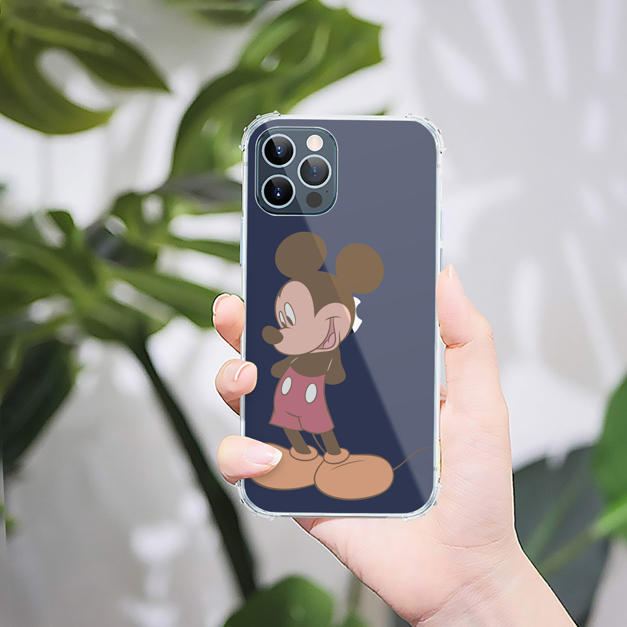 （画像用） ミッキーマウス Mickey Mouse 【iPhone 12シリーズ対応】透明スマホケース（クリアソフトケース）